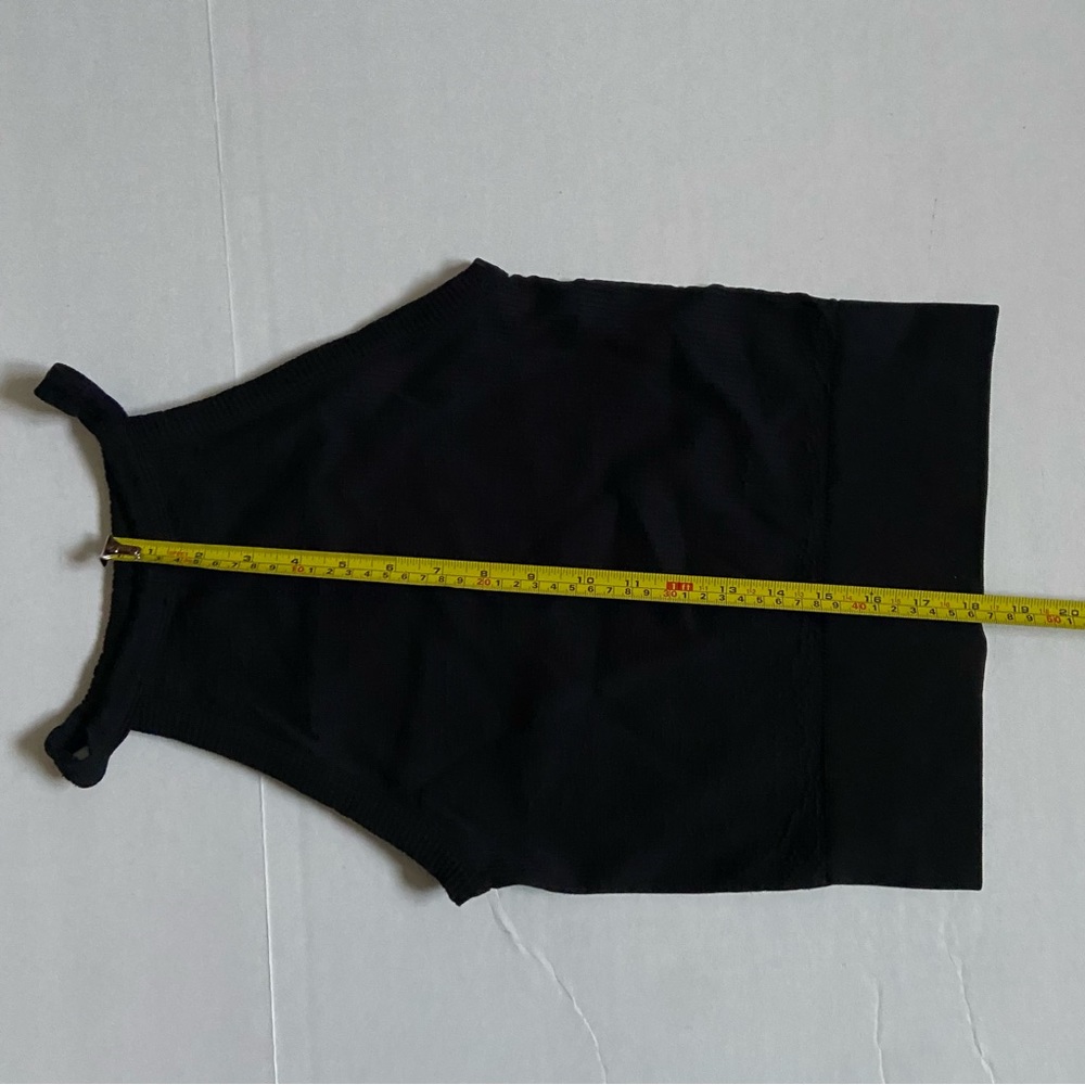 Free People Intimately Black Ribbed Crewneck Stretch Tank Top Size M/L READ - Picture 12 of 13